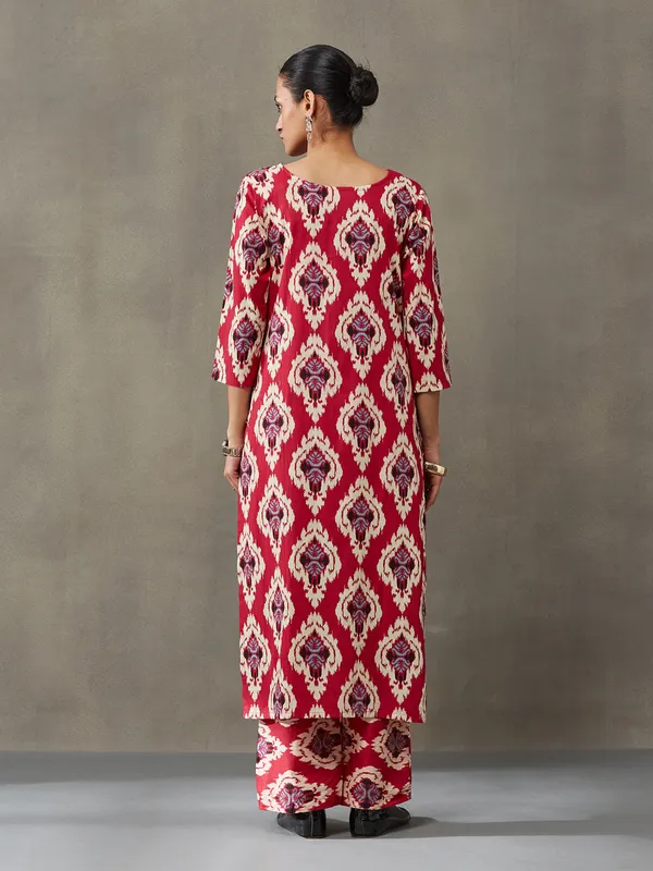 Red_Pure_Cotton_Kurta_Set_For_Women