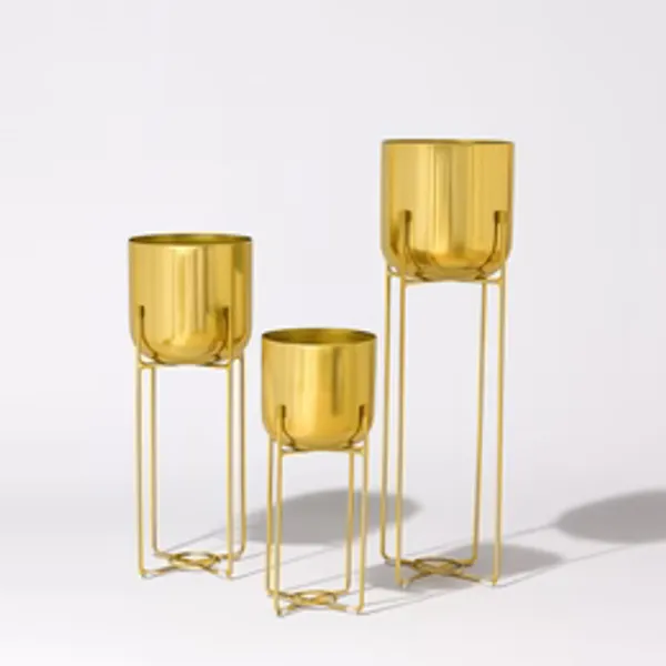 Gold_Metal_Planter_with_Stand_Set_of_3_|_Decorative_Indoor_Plant_Pots_with_Tall_Floor_Stands_|_Modern_Planters_for_Living_Room,_Balcony,_Bedroom_&_Office_Décor