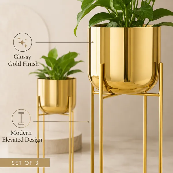 Gold_Metal_Planter_with_Stand_Set_of_3_|_Decorative_Indoor_Plant_Pots_with_Tall_Floor_Stands_|_Modern_Planters_for_Living_Room,_Balcony,_Bedroom_&_Office_Décor