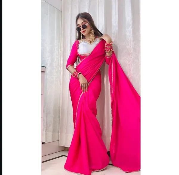 TRENDY_CHINNON_SILK_SAREE_WITH_SILVER_STICH_BLOUSE
