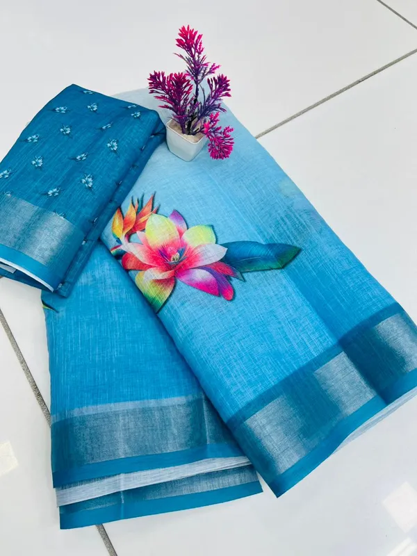 trendy_linen_cotton_saree_digital_print_saree