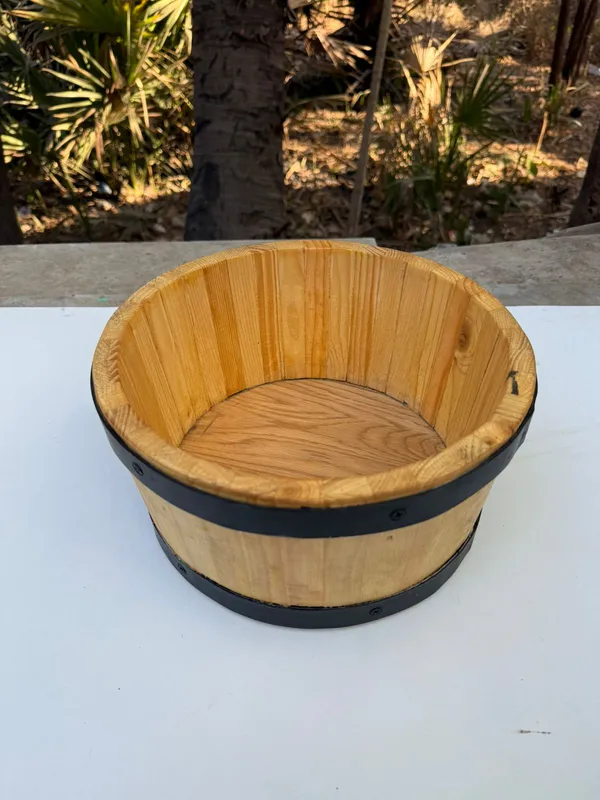 Wooden_Barrel_Bucket_With_Black_Metal_Bands_-_Decorative_Storage_Container