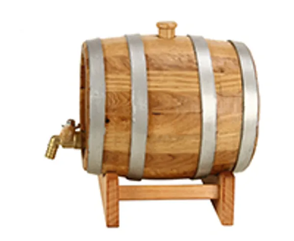 Wooden_Wine/Whiskey_Barrel_With_Brass_Tap_And_Stand_-_Decorative_Oak_Barrel_Dispenser