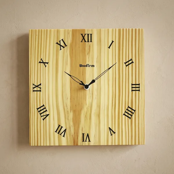 Wooden_Square_Wall_Clock_With_Roman_Numerals_-_Natural_Wood_Finish