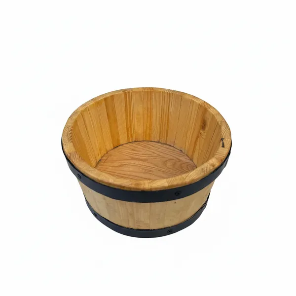 Wooden_Barrel_Bucket_With_Black_Metal_Bands_-_Decorative_Storage_Container