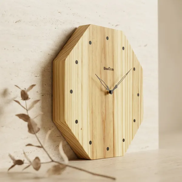 Wooden_Octagon_Wall_Clock_With_Natural_Wood_Grain_Finish