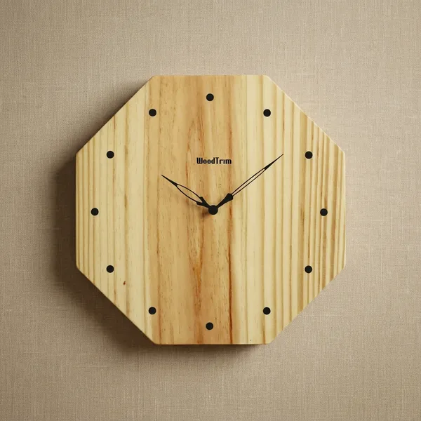 Wooden_Octagon_Wall_Clock_With_Natural_Wood_Grain_Finish