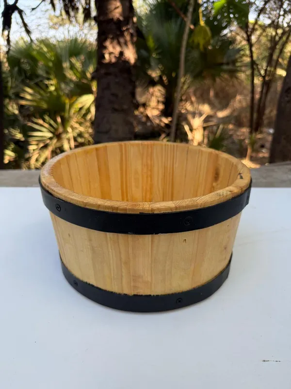 Wooden_Barrel_Bucket_With_Black_Metal_Bands_-_Decorative_Storage_Container