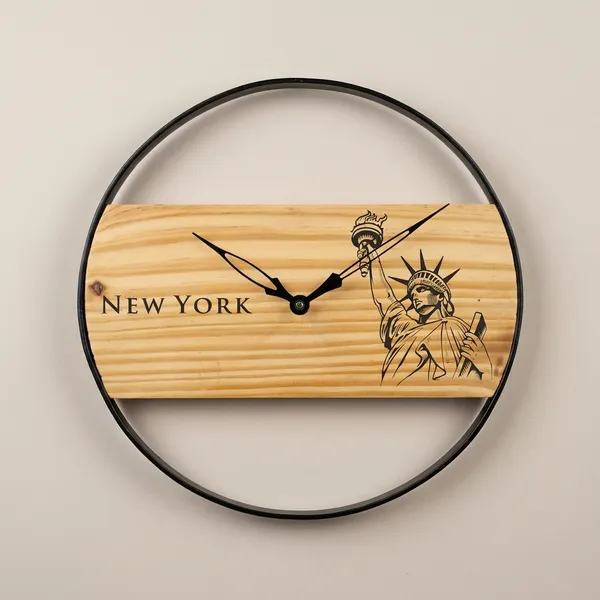 New_York_Statue_Of_Liberty_Wooden_Wall_Clock_-_Modern_Minimalist_Home_Decor_Timepiece