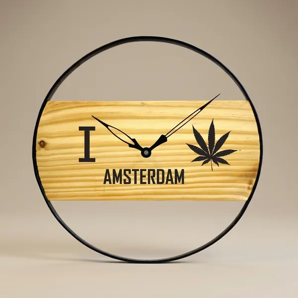I_Love_Amsterdam_Wooden_Wall_Clock_With_Cannabis_Leaf_Design