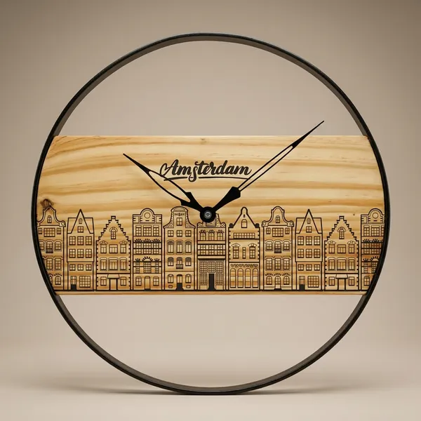 Amsterdam_Wooden_Wall_Clock_With_Skyline_Design