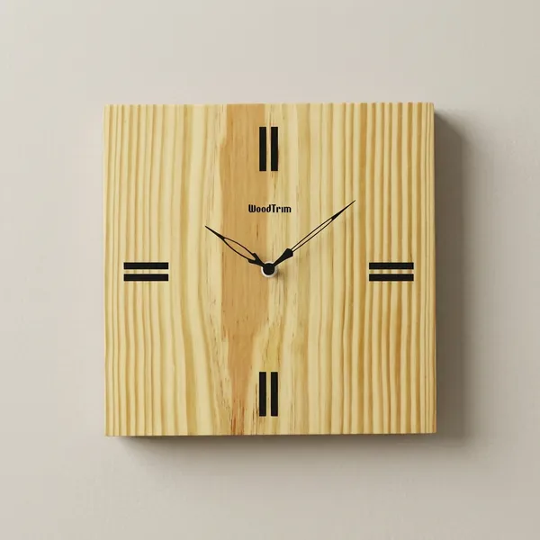 Wood_Trim_Square_Wooden_Wall_Clock_-_Natural_Wood_Finish_With_Minimalist_Design