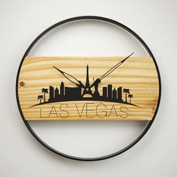 Las_Vegas_Skyline_Wooden_Wall_Clock_-_Modern_Home_Decor_Timepiece