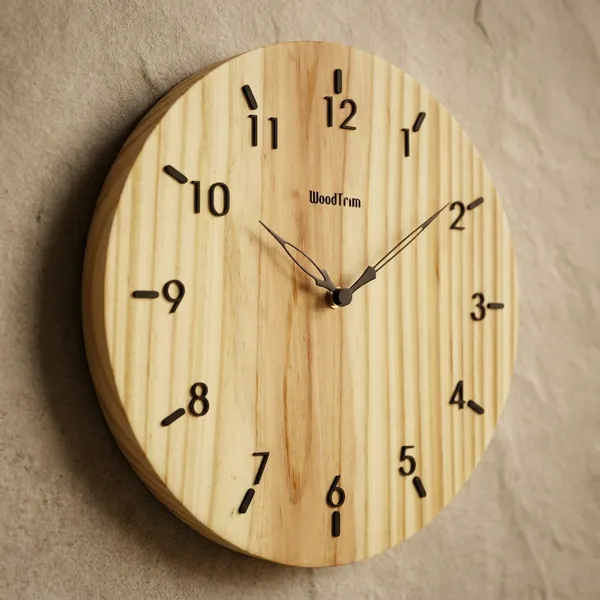 Wooden_Wall_Clock_With_Textured_Finish