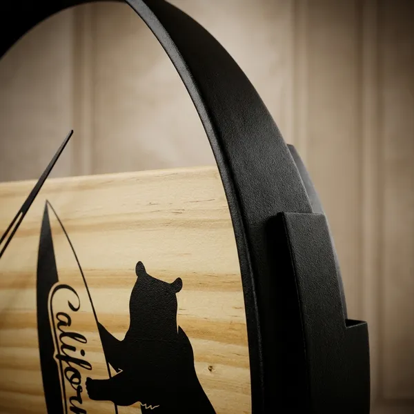 California_Bear_Wooden_Wall_Clock