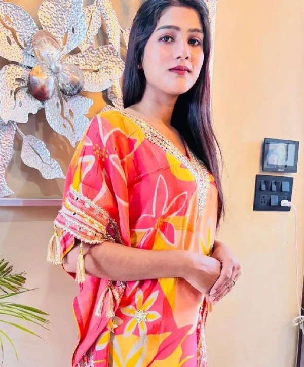 Womens_Floral_Print_Kaftan_Dress_With_Embellished_Sleeves