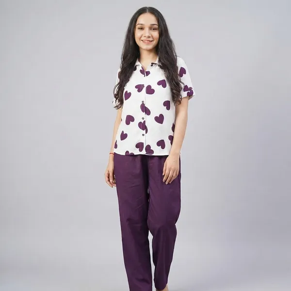 Purple_Lumen_Heart_Half_Sleeves_Co-ord_Set