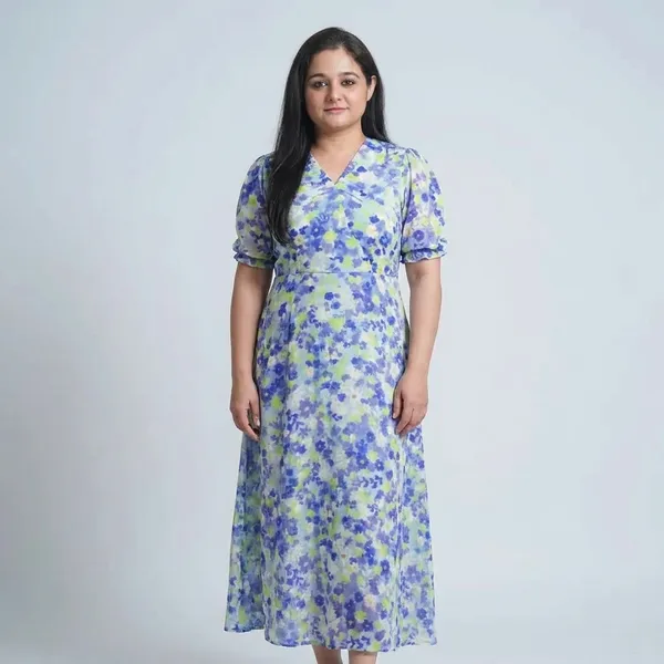 Floral_Print_Midi_Dress_With_Short_Sleeves_Purple_And_White