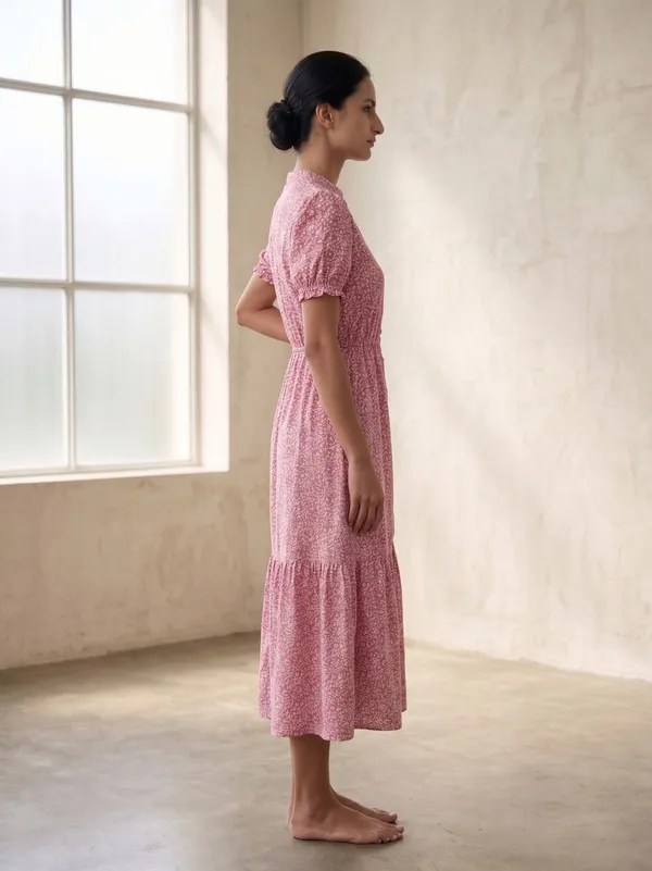 Pink_Floral__Cotton_Long_Dress