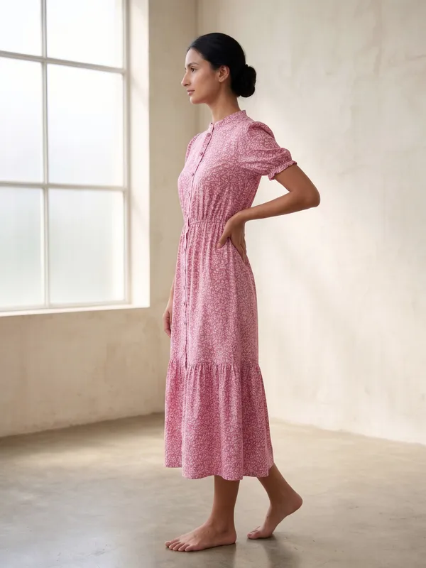 Pink_Floral__Cotton_Long_Dress