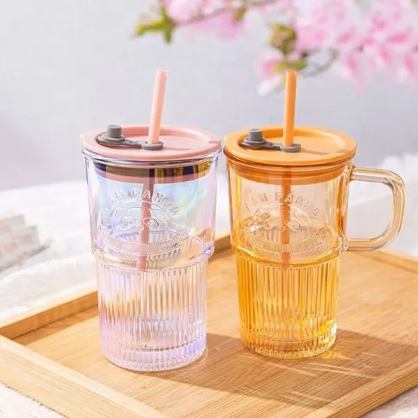 Panda_Glass_Mug_With_Straw_Lid_400_ml_-_Pink
