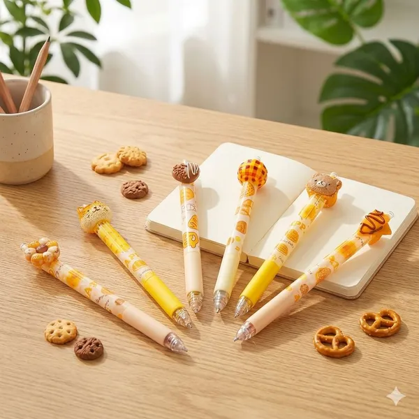 Kawaii_Cute_Homemade_Cookie_Erasable_Gel_Pens_Pack_Of_6Pcs