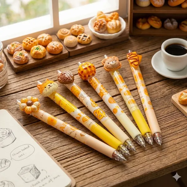 Kawaii_Cute_Homemade_Cookie_Erasable_Gel_Pens_Pack_Of_6Pcs