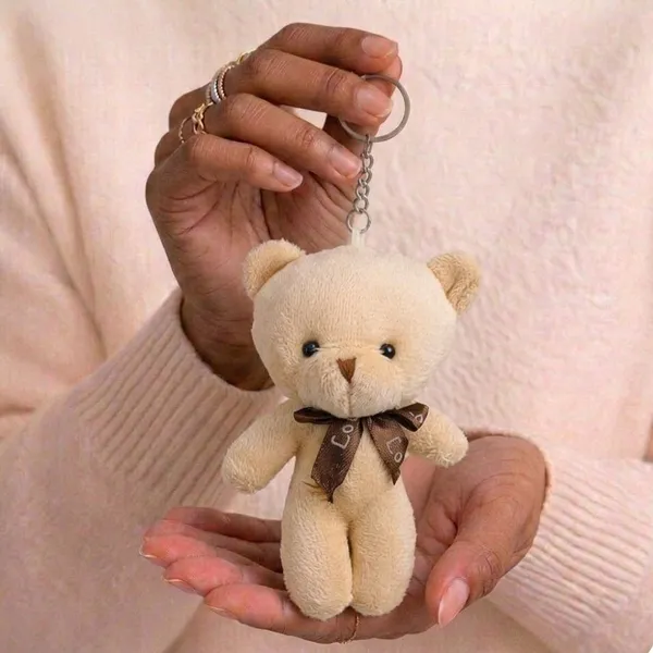 Mini_Teddy_Bear_Plushie_Keychain_Soft_Bow_Bear_Bag_Charm_Pack_Of_2_Mix_Colour