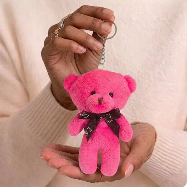 Mini_Teddy_Bear_Plushie_Keychain_Soft_Bow_Bear_Bag_Charm_Pack_Of_2_Mix_Colour