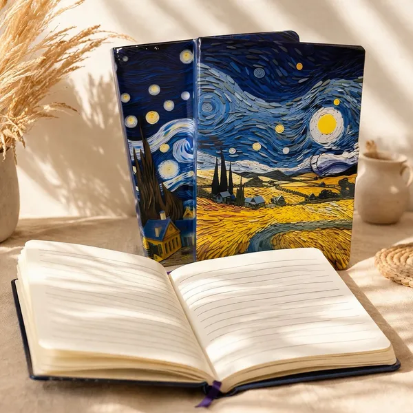 Van_Gogh_Starry_Night_3D_Embossed_Hardcover_Notebook_Ruled_Journal