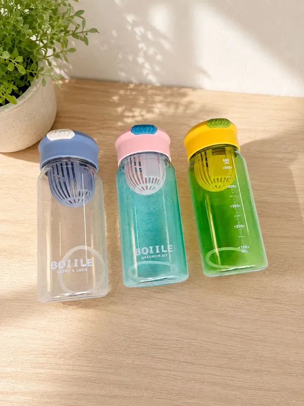 BOIILE_Infuser_Water_Bottle_–_650ml_with_Fruit_Infuser_&_Carry_Loop_-_Pack_of_2_-_Mix_Color