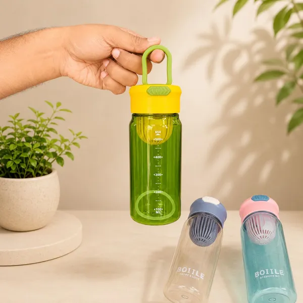 BOIILE_Infuser_Water_Bottle_–_650ml_with_Fruit_Infuser_&_Carry_Loop_-_Pack_of_2_-_Mix_Color