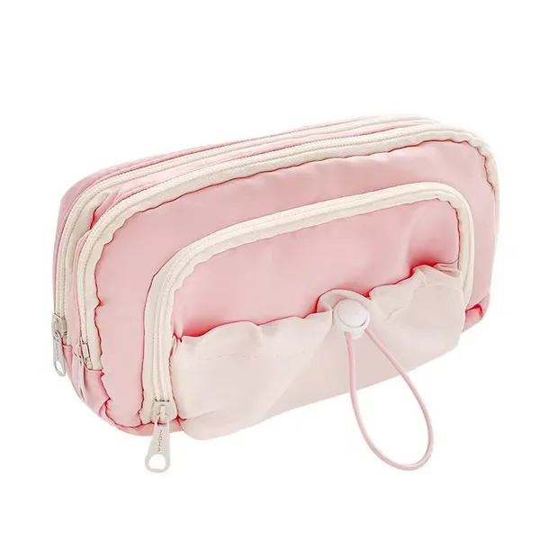Multi-Compartment_Pencil_&_Cosmetic_Pouch_-_Pink