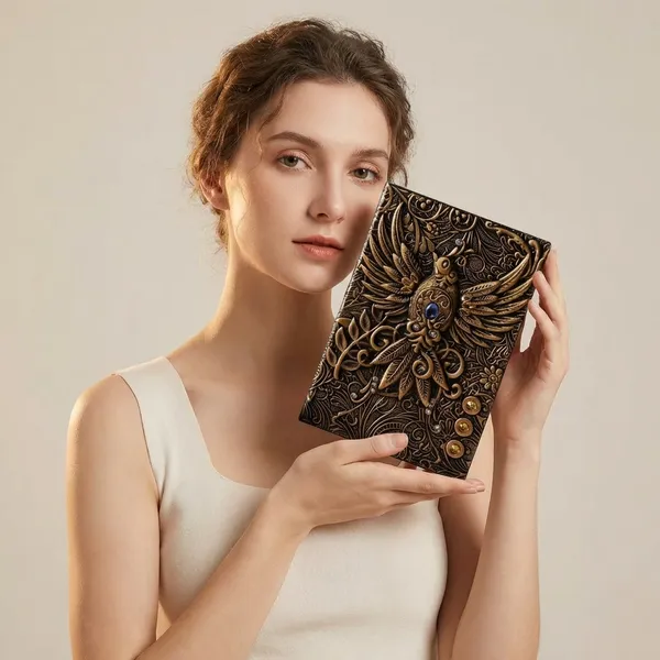 Embossed_Phoenix_Vintage_Hardcover_Journal_Notebook