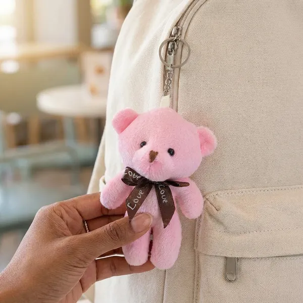 Mini_Teddy_Bear_Plushie_Keychain_Soft_Bow_Bear_Bag_Charm_Pack_Of_2_Mix_Colour