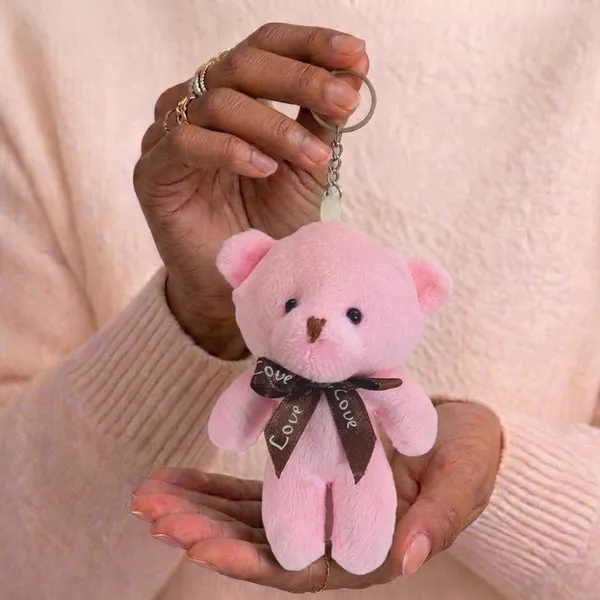 Mini_Teddy_Bear_Plushie_Keychain_Soft_Bow_Bear_Bag_Charm_Pack_Of_2_Mix_Colour