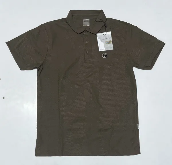 Olive_Green_Textured_Polo_T-Shirt_For_Men