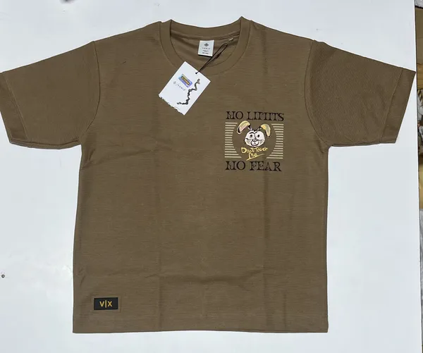 Vix_'No_Limits_No_Fear'_Monkey_Graphic_Olive_Green_T-Shirt_With_'Blaze'_Back_Print