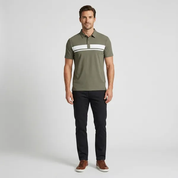 Olive_Green_Striped_Polo_T-Shirt_For_Men