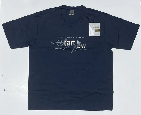 Navy_Blue_Graphic_Print_T-Shirt_-_'Start_Something_New'