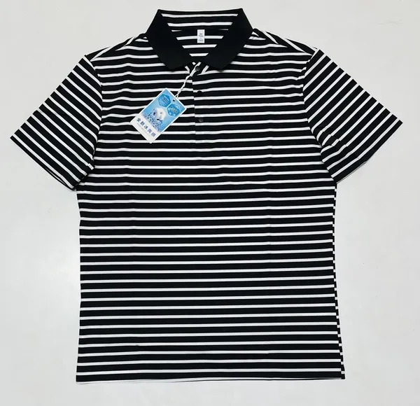 Black_And_White_Horizontal_Striped_Polo_T-Shirt