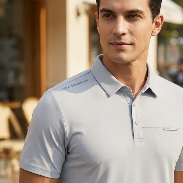 Men's_Collared_Half_Sleeve_Polo_Shirt_-_Grey