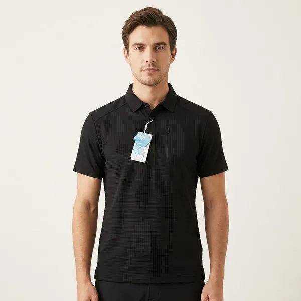 Classic_Black_Polo_T-Shirt_With_Zipper_Pocket