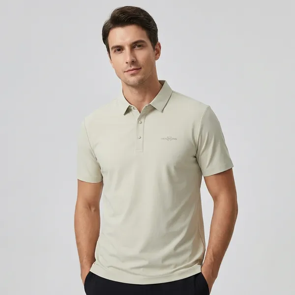 Men's_Sage_Green_Short_Sleeve_Polo_T-Shirt_With_Embroidered_Logo