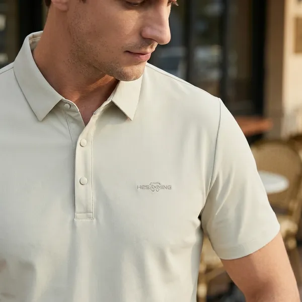 Men's_Sage_Green_Short_Sleeve_Polo_T-Shirt_With_Embroidered_Logo
