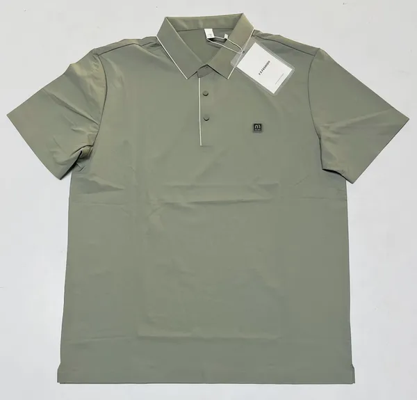 Men's_Olive_Green_Polo_T-Shirt_With_Collar_And_Button_Placket