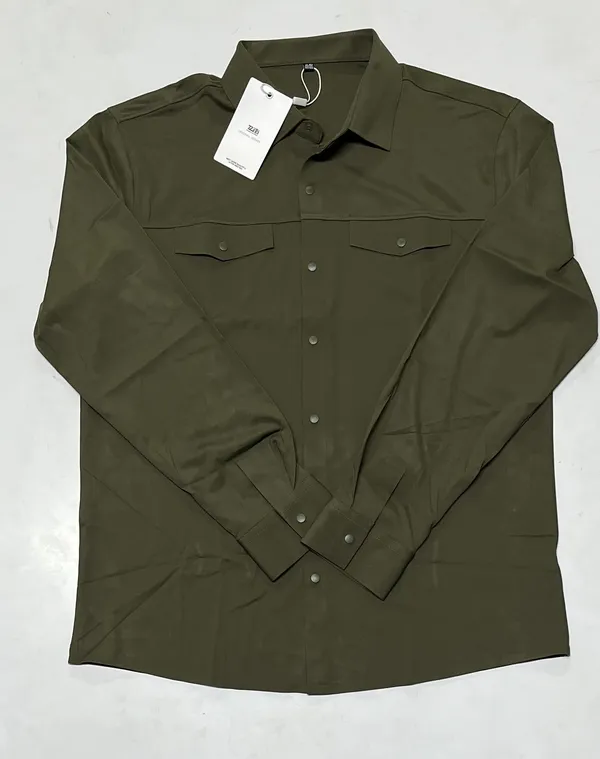 Olive_Green_Full_Sleeve_Semi_Formal_And_Formal_Shirt_For_Men