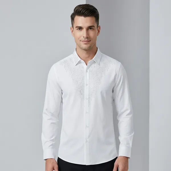 Elegant_White_Long_Sleeve_Shirt_With_Rhinestone_Embellishment_Party_Wear_Shirt