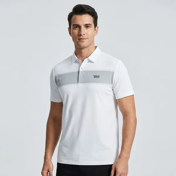 White_Polo_T-Shirt_With_Grey_Stripe_Detail