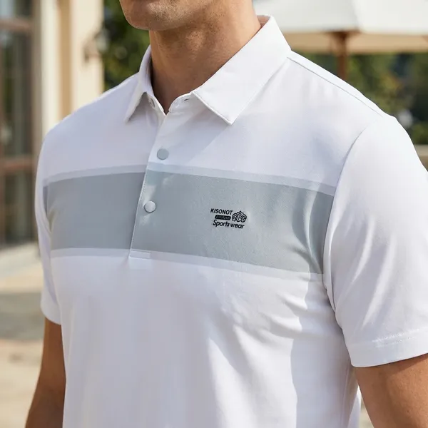 White_Polo_T-Shirt_With_Grey_Stripe_Detail